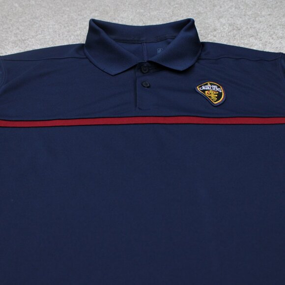 Nike Cleveland Cavaliers Polo Shirt Mens Medium Blue Dri-Fit NBA S/S Pullover - Picture 5 of 14